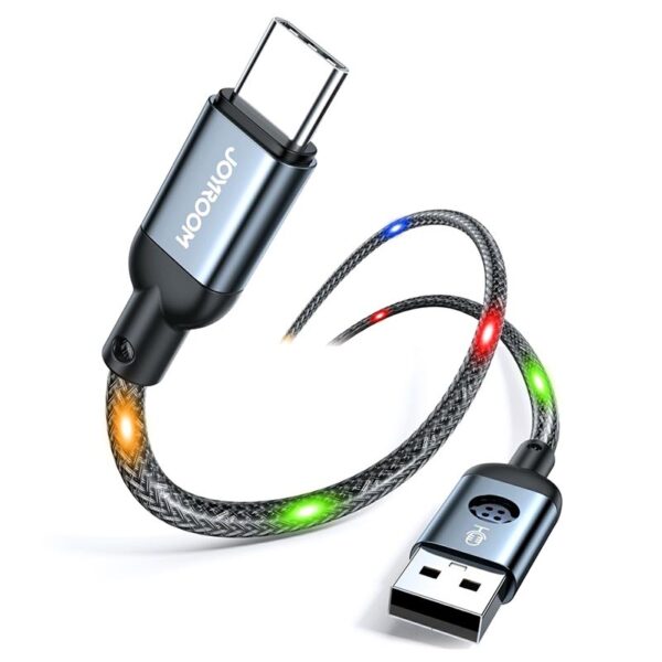 کابل تبدیل USB به لایتنینگ کنترل صوتی چراغ دار جویروم مدل S-123ON16