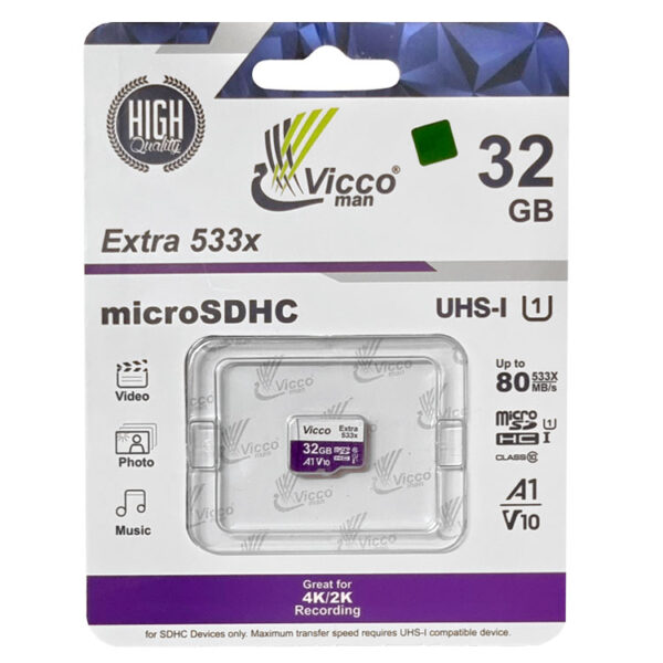 کارت حافظه microSDHC ویکو من مدل EXTRA 533X کلاس 10 ظرفیت 32 گیگابایت