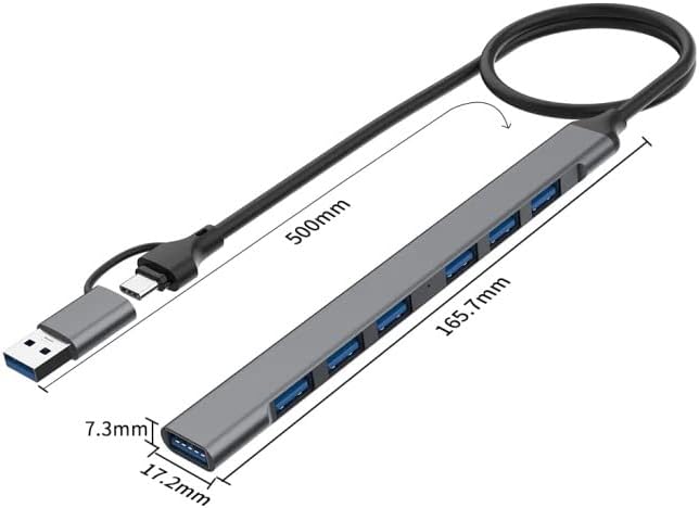 هاب 7 پورت USB 0.3 .Type-c