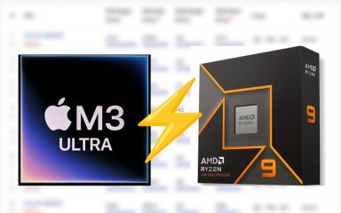 تراشه M3 اولترا اپل پردازنده های رقیب اینتل و AMD را شکست داد