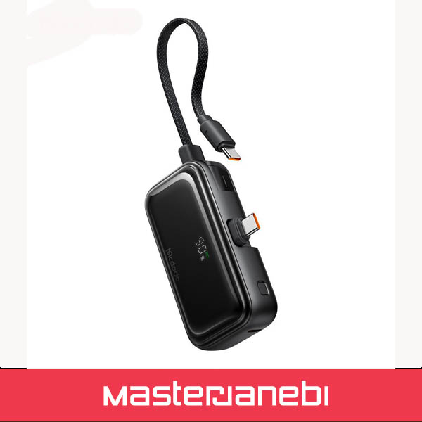 پاوربانک 5000 میلی آمپر با سوکت تایپ سی به همراه کابل متصل تایپ سی مک دودو مدل MC-776