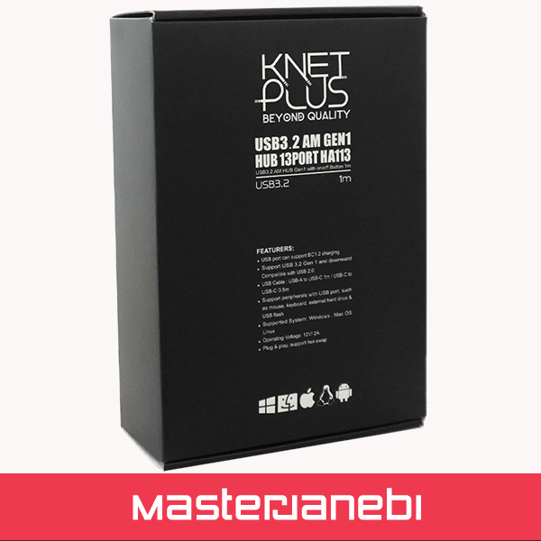 هاب 13 پورت USB 3.2 کی نت پلاس KP-HA113