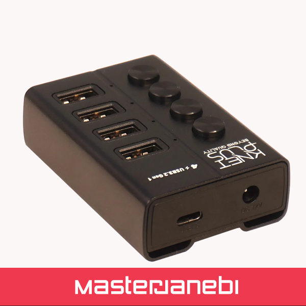 هاب 4 پورت USB 3.2 کی نت پلاس KP-HA14