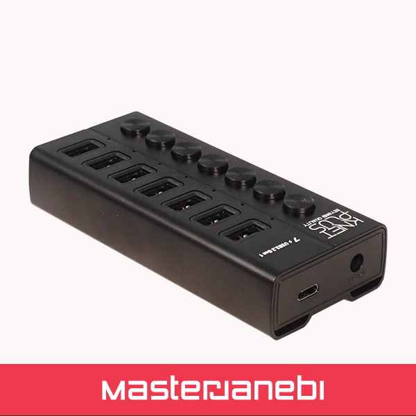 هاب 7 پورت USB 3.2 کی نت پلاس KP-HA17