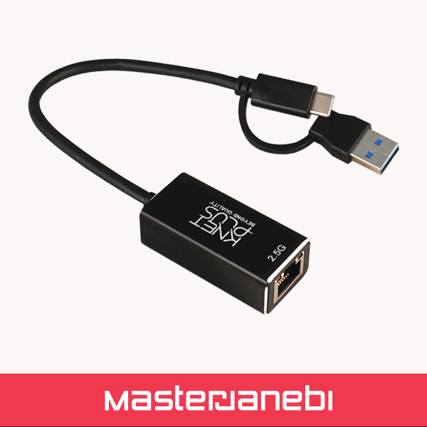 مبدل Type C به LAN کی نت پلاس KP-LA25