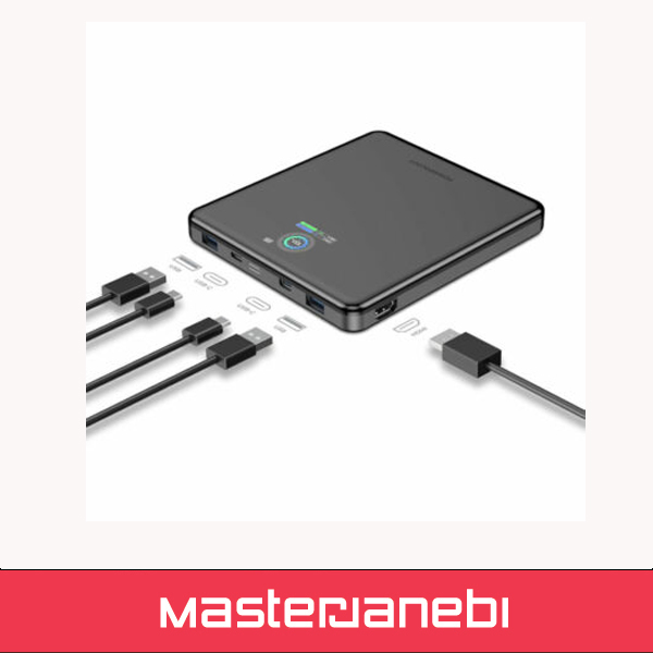 پاور بانک 20000 و هابHDMI پاورولوژی Powerology VoltStream Power Bank PPBCHA89BK