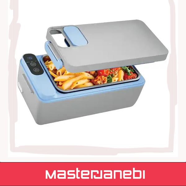 ظرف غذای گرم کن دار پاورولوژی Powerology Lumu Portable Heated Lunch Box PLBF818GYBL