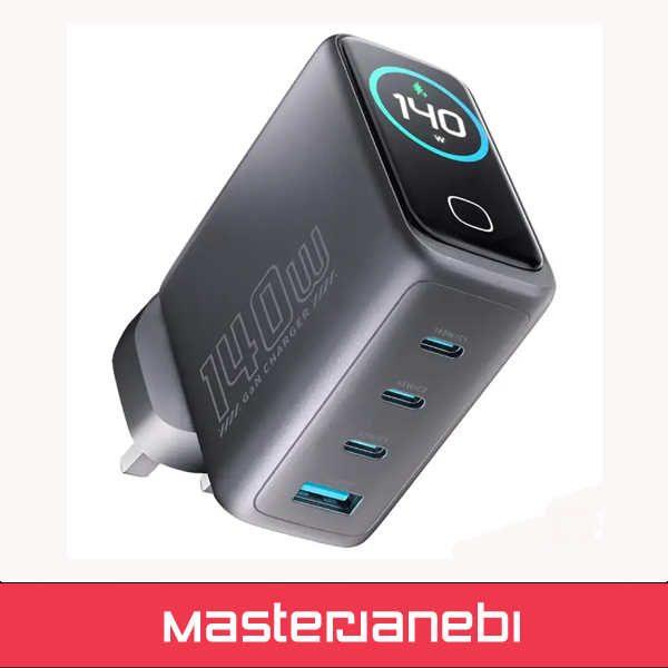 شارژر دیواری پاورلوژی مدل Voltflow GaN PD 140W – مشکی