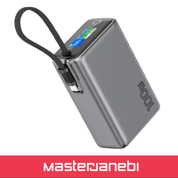 پاوربانک 100 وات 25000 با کابل تایپ سی گرین لاین Green Lion Tron X Power Bank GNTRX25P100GY