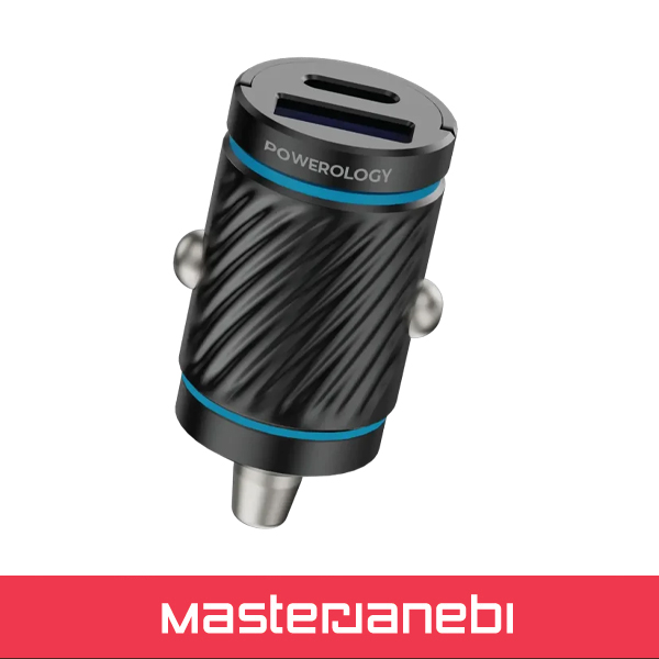 شارژر فندکی پاورولوژی Pico Dual Port 36W مدل PCCSR023BK