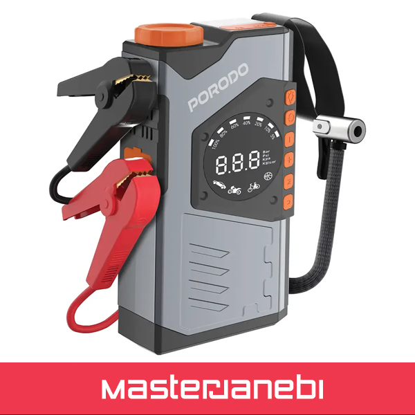 جامپ استارت و پمپ باد پرودو Porodo VoltBoost 10000mAh Compact Utility Tool PDPBA10GY