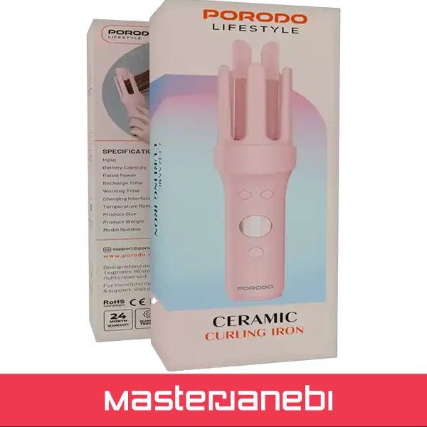 فرکننده مو سرامیکی پرودو Porodo Lifestyle Ceramic Curling Iron PDBL258PK