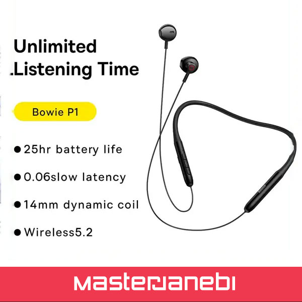 هندزفری گردنی بلوتوثی بیسوس Baseus Bowie P1 2023 A00025800222 Baseus Bowie P1 2023 A00025800222
