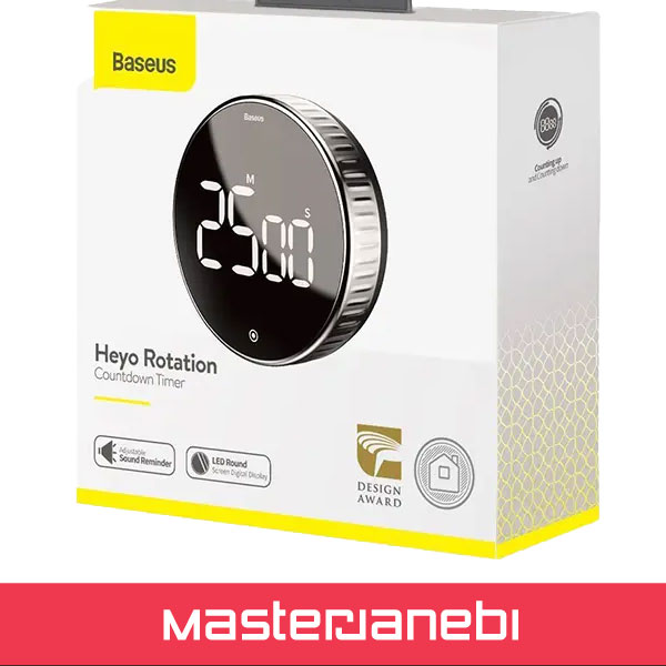 تایمر زنگ دار بیسوس Baseus Heyo Rotation Coutdown Timer ACDJS-01 Baseus Heyo Rotation Coutdown Timer ACDJS-01