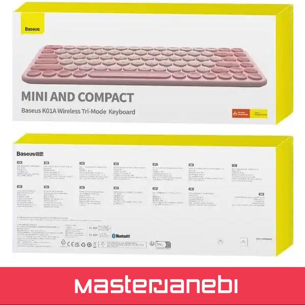 کیبورد بیسیم سهحالته بیسوس baseus K01A Wirelrss keyboard B00955503833 baseus K01A Wirelrss keyboard B00955503833