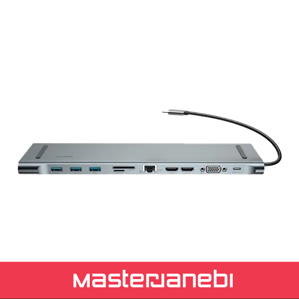 هاب تایپ سی 11 پورت بیسوس Baseus Elitejoy 11-Port Type-C Hub Adapter CATSX-G0G