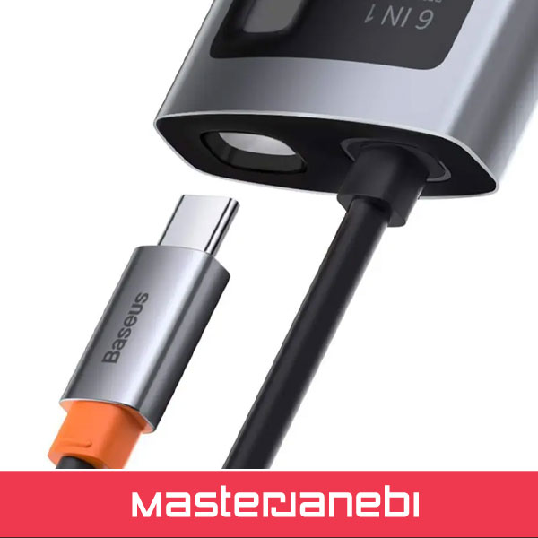 Baseus Metal Gleam 6 in 1 Multifunctional Type-C HUB CAHUB-CW0G