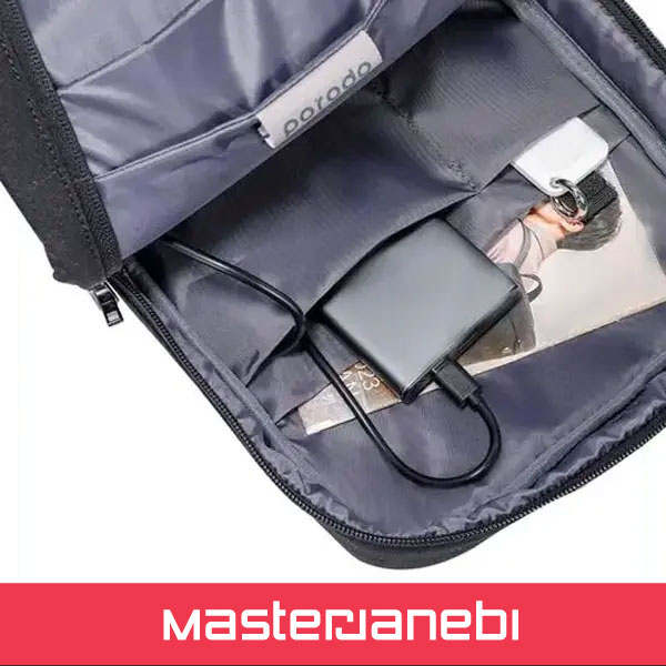 کیف کراس بادی باقفل اثر انگشت Porodo Lifestyle Sling Bag PD-LSSBFPL Porodo Lifestyle Sling Bag PD-LSSBFPL