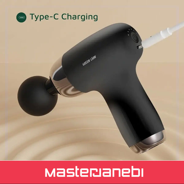 Green Lion Mini Massage Gun 6 Speed Levels GNMINMSGNBK