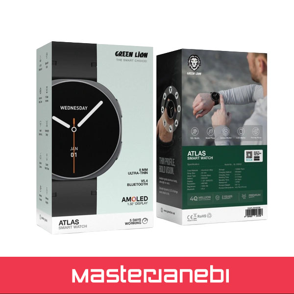 Green Lion Atlas Smart Watch GNATLSWA63BK