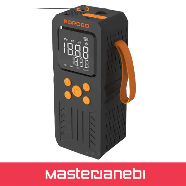 Porodo 4-In-1 Multi-Tool Inflator & Jump Starter PD15KJSPBK