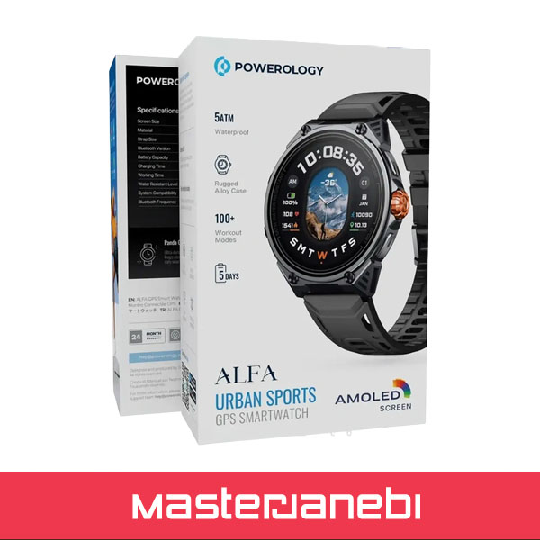 Powerology Alfa Smart Watch PSWBT348BK