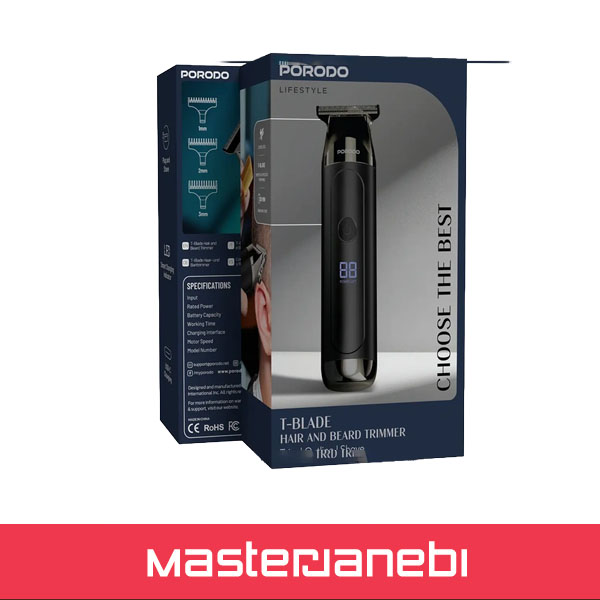 ماشین اصلاح مو و ریش پرودو Porodo Lifestyle T-Blade PDLFST154BK