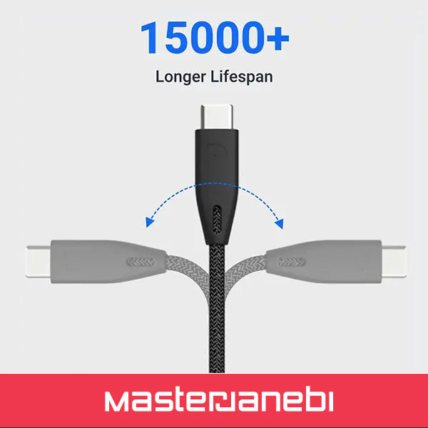 Powerology Braided USB-C To USB-C Data Cable PBCC2BK