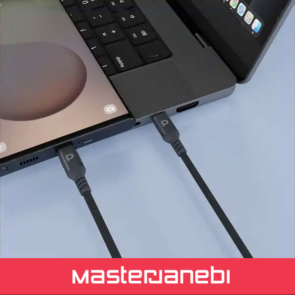 کابل شارژ دو سر تایپ سی 1.2 متر 60 وات پاورولوژی Powerology Cable PCAB020LGY Powerology Cable PCAB020LGY