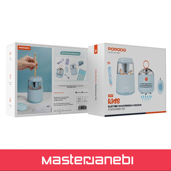 ست لوازم تحریر شارژی کودکان پرودو Porodo Kids Electric Stationary Set PDLFST130 Porodo Kids Electric Stationary Set PDLFST130