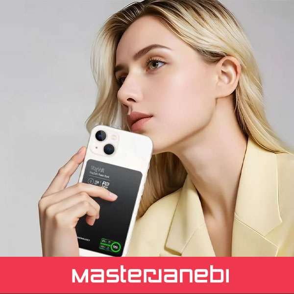 پاوربانک وایرلس چند کاره 5000 پاورولوژی Powerology MagVolt PPBCHA62BK Powerology MagVolt PPBCHA62BK