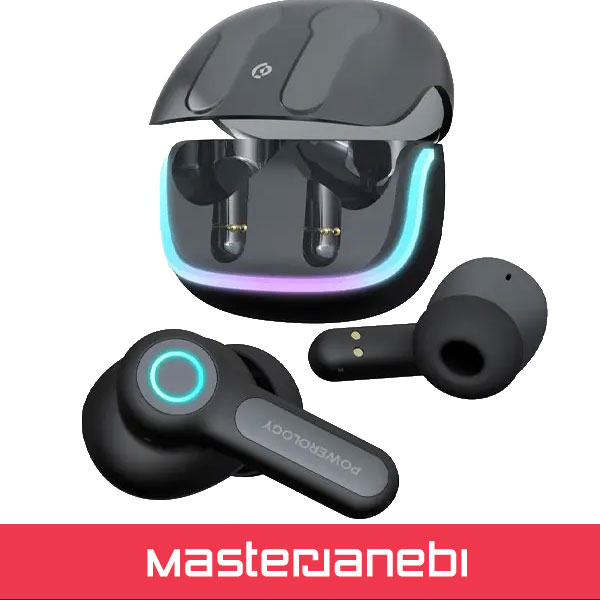 هندزفری بلوتوث پاورولوژی Powerology Quad Mic ENC TWS Earphone PWLAU005 Powerology Quad Mic ENC TWS Earphone PWLAU005