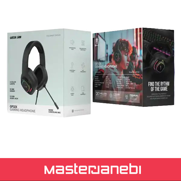Green Lion GP32X Headphone GNGP32XGHBK