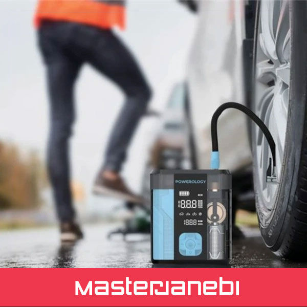 Powerology 3-In-1 Jump Starter & Tire Inflator PPBCHA96BKBU