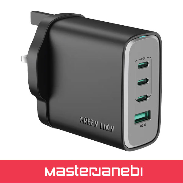 Green Lion Supra 100W UK Wall Charger GN1003C1AUKBK