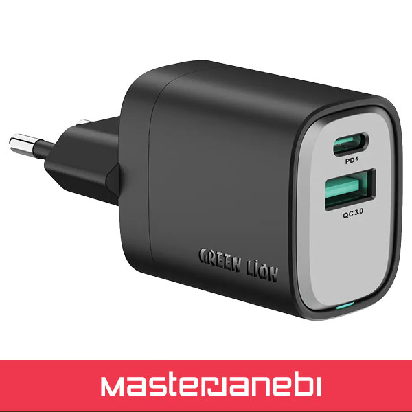 Green Lion Supra 33W EU Wall Charger GN33W1C1AEUBK
