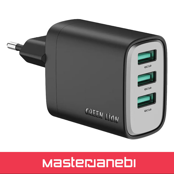 Green Lion Supra 24W EU Wall Charger GN3USB24EUBK
