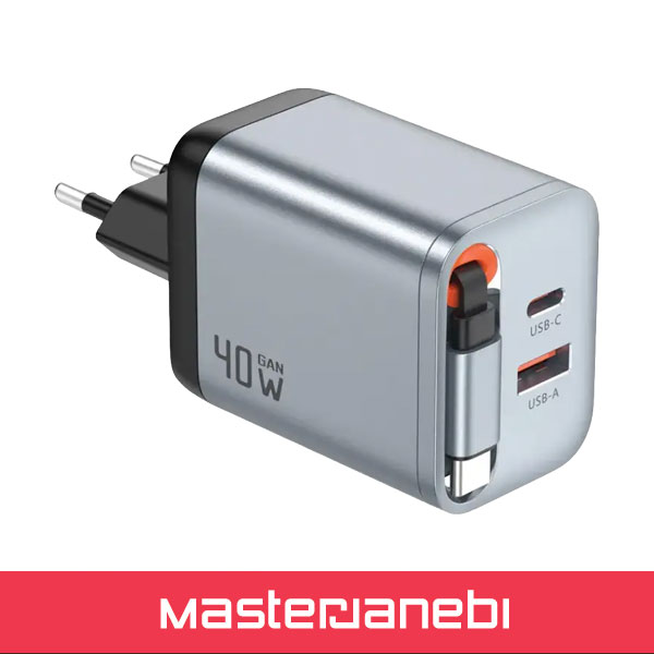 Green Lion GaN Premium EU Plug Wall Charger 40W GNGAN40WEUGY