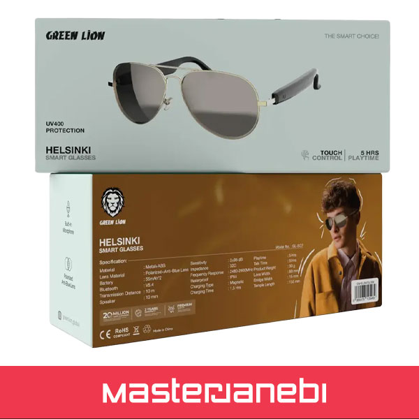 Green Lion Helsinki Smart Glasses GNHELSMTGLSBK