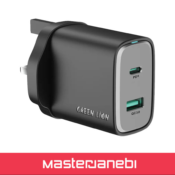 Green Lion Supra 45W UK Wall Charger GNS451C1AEUBK