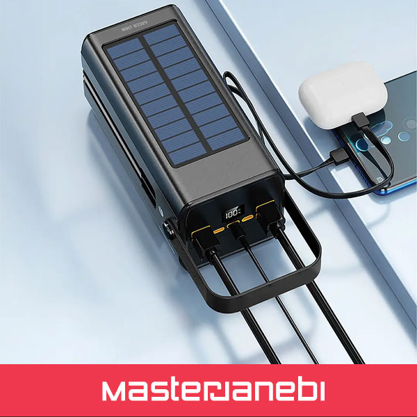 پاوربانک خورشیدی گرین لاین GREEN LION SOLAR X 100000MAH POWER BANK GNSOLXPB100BK GREEN LION SOLAR X 80000MAH POWER BANK GNSOLXPB80BK