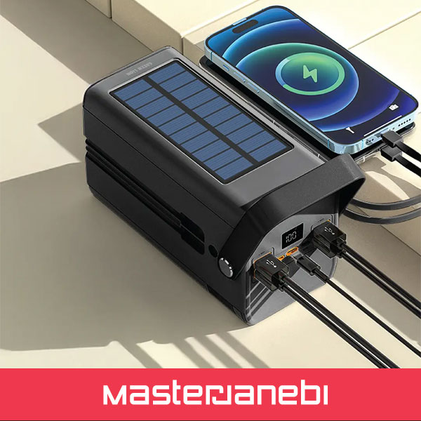 پاوربانک خورشیدی گرین لاین GREEN LION SOLAR X 100000MAH POWER BANK GNSOLXPB100BK GREEN LION SOLAR X 80000MAH POWER BANK GNSOLXPB80BK