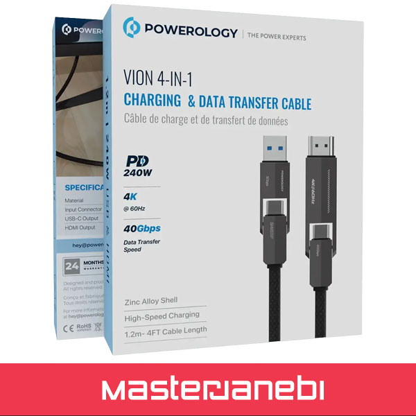 POWEROLOGY 4 IN 1 C & C TO HDMI PCAB034BK