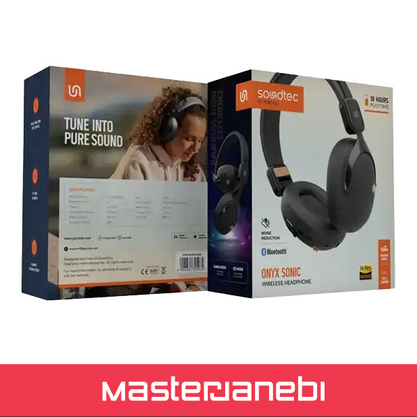 Porodo Soundtec Onyx Sonic Wireless Headphone PDSTWLEP053BK