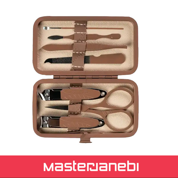 Brown Green Lion 7 in 1 Manicure Kit GN7PCMNCRBR