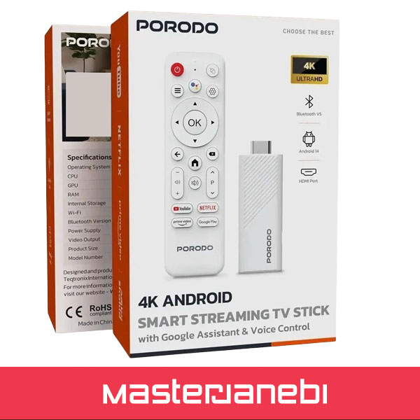 پشتیبانی از کیفیت 4K Ultra HD با نرخ 60 فریم بر ثانیه مجهز به دستیار صوتی Google Assistant کنترل صوتی از طریق ریموت عملکرد روان با پردازنده چهار هسته‌ای اتصال بی‌سیم پایدار با Wi-Fi دو بانده پشتیبانی از بلوتوث 5.0 نصب و راه‌اندازی آسان (Plug & Play) دسترسی به هزاران اپلیکیشن و سرویس‌های استریم اندروید پشتیبانی از سرویس‌هایی مانند YouTube، Netflix، Prime Video و Shahid طراحی جمع‌وجور و قابل حمل اتصال مستقیم به تلویزیون از طریق درگاه HDMI مناسب برای تبدیل تلویزیون معمولی به تلویزیون هوشمند