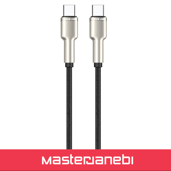 کابل‬ کنفی گرین لاین gn60brc2cbk Green Lion USB-C to USB-C Braided Cable
