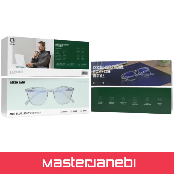 عینک محافظ چشم گرین لاین GNABLEYERCL Green Lion Anti-Blue Light Eyewear GNABLEYWRCL